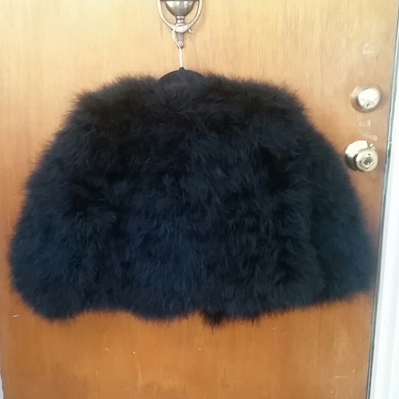 🎉HP🎉 NWT Jocelyn Jacbfei black fur/feather coat - Picture 6 of 8